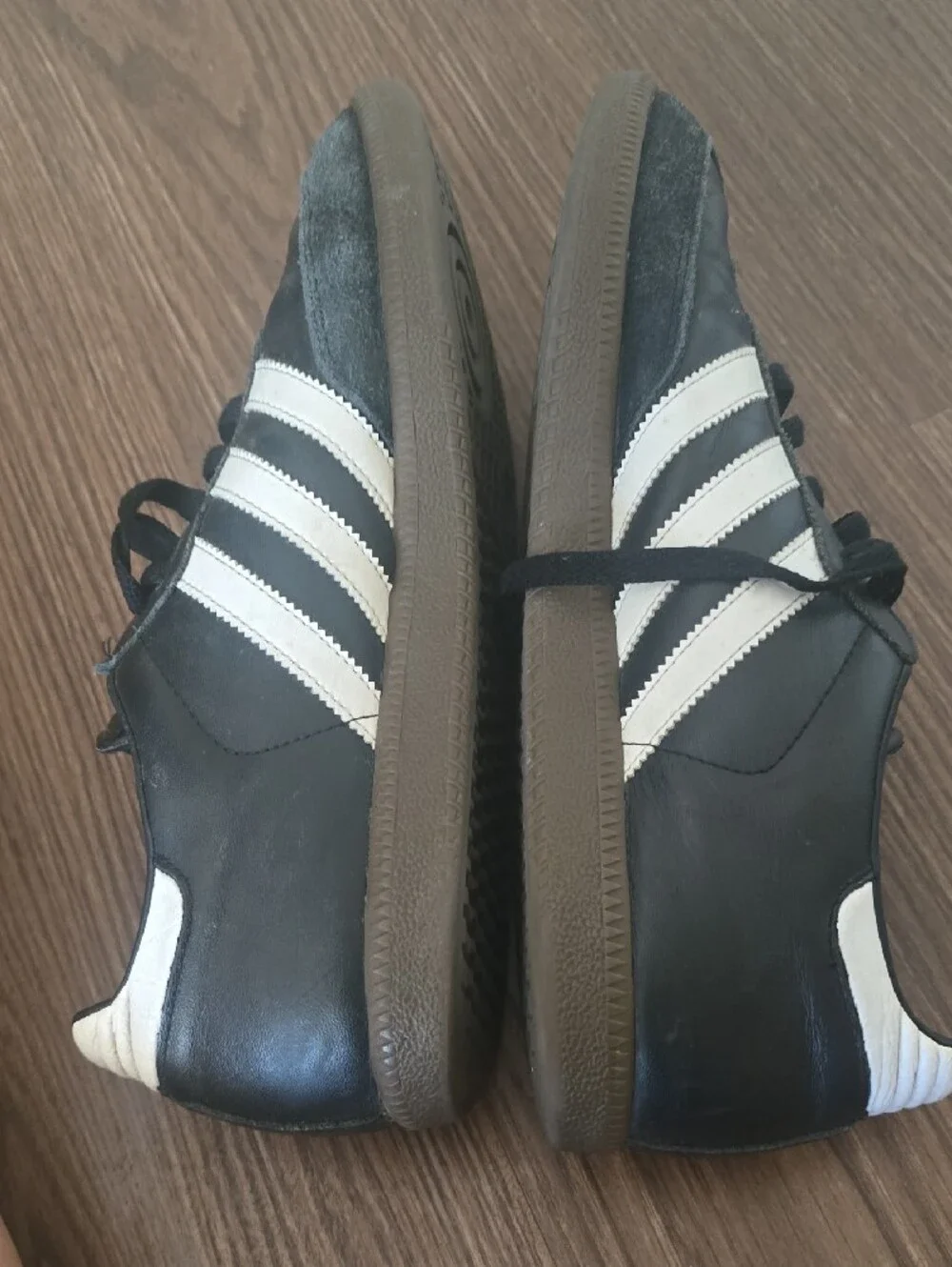 adidas Samba Black with White Stripes Men's Sneaker 11.5
